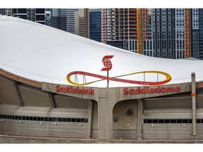 The Scotiabank Saddledome is pictured on Wednesday, June 17, 2020. Azin Ghaffari/Postmedia