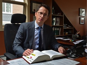 Lawyer Jordan Stuffco, of Stuffco Law is president of the Criminal Trial Lawyers Association (CTLA) in Edmonton, June 8, 2020.