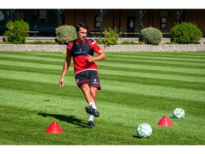 Cavalry FC's Dominick Zator returns to the  ATCO Field pitch on Monday after the club received approval to hold workouts from provincial and municipal health authorities.