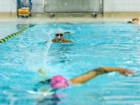 Team members at the Killarney Aquatic & Recreation Centre test the waters prior to Friday's reopening.