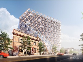 A rendering of the proposed 12-storey RNDSQR Block development in Inglewood.