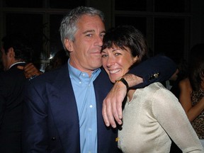 Jeffrey Epstein and Ghislaine Maxwell in New York City on March 15, 2005.
