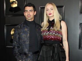 The 62nd Annual Grammy Awards Arrivals 2020 held at the Staples Center in Los Angeles California featuring Joe Jonas and Sophie Turner.