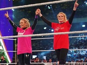 Natalya vs. Lacey Evans, the first ever women’s match in Saudi Arabia.