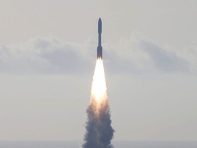 A United Launch Alliance Atlas V rocket carrying NASA's Mars 2020 Perseverance Rover vehicle takes off from Cape Canaveral Space Force Station in Cape Canaveral, Fla., Thursday, July 30, 2020.