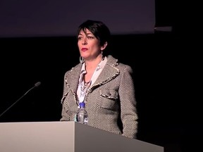 Ghislaine Maxwell speaks at the Arctic Circle Forum in Reykjavik, Iceland October 2013.