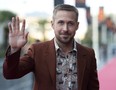 Canadian actor Ryan Gosling poses before the screening of the film "First man" during the 66th San Sebastian Film Festival, in the northern Spanish Basque city of San Sebastian on Sept. 24, 2018.