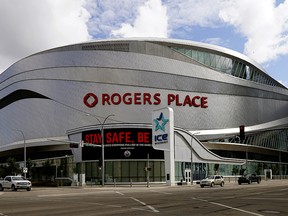 Rogers Place, home of the Edmonton Oilers, in downtown Edmonton on Sunday July 12, 2020. Edmonton and Toronto were officially named hub cities for the National Hockey League's return to play plan during the COVID-19 pandemic on Friday July 10, 2020.