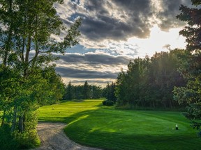 Turner Valley Golf Club is celebrating its 90th anniversary season in 2020. Pictured is the fifth hole, a 158-yard tester. (Courtesy of Turner Valley Golf Club)