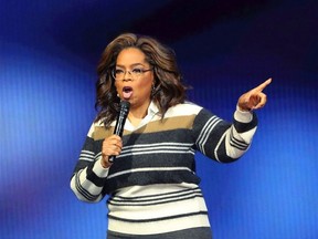 Oprah Winfrey speaks during her Oprah's 2020 Vision: Your Life in Focus Tour presented by WW (Weight Watchers Reimagined) at Xcel Energy Center on January 11, 2020 in St Paul, Minnesota.