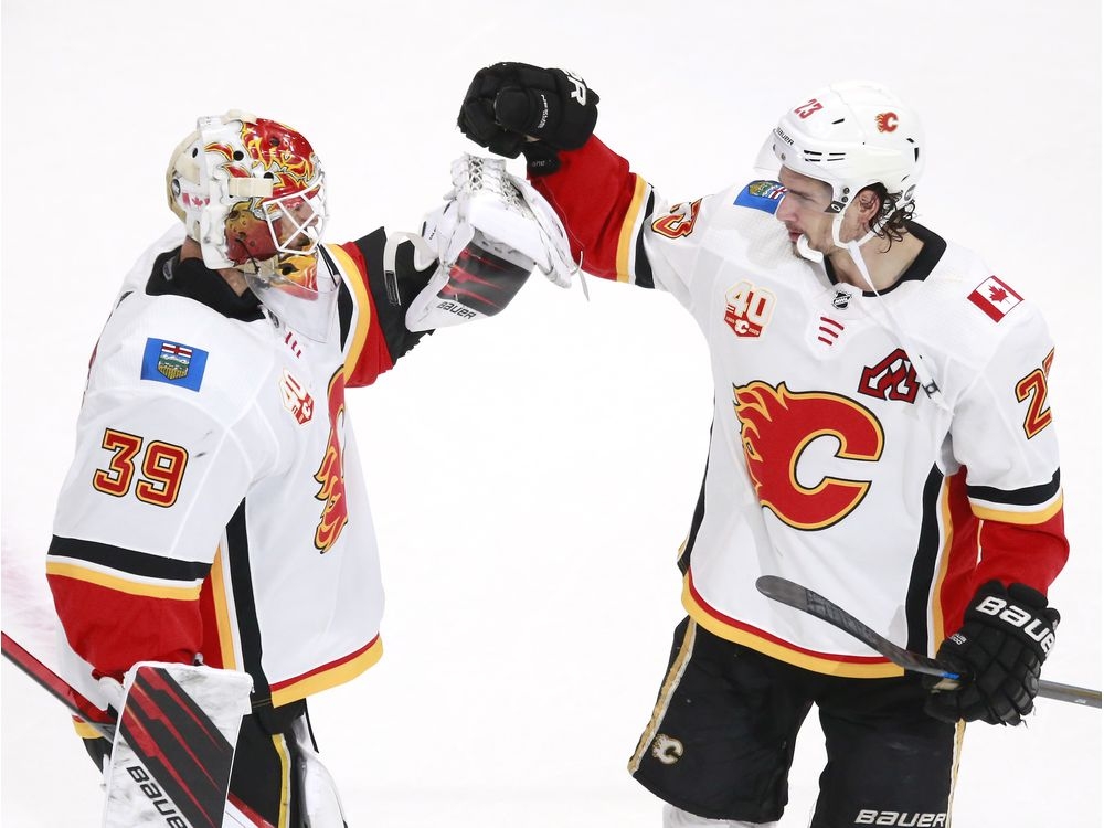 Flames take back momentum in Game 3, one win from eliminating Jets