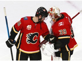 Goaltender Cam Talbot was the man of the hour last night during the Calgary Flames' 2-0 victory over the Dallas Stars in Game 3 of the NHL's Western Conference quarterfinal series in Edmonton.