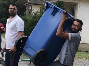 Calgary police are looking for these two suspects in relation to a potentially hate-motivated assault on a same-sex couple walking in Kensington on Monday, Aug. 3, 2020.