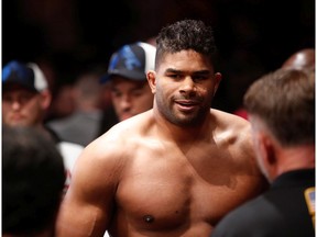 Alistair Overeem of the Netherlands prepares to enter the Octagon for a heavyweight fight against Mark Hunt of Australia during UFC 209 at T-Mobile Arena on March 4, 2017 in Las Vegas, Nevada.