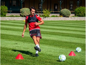 Cavalry FC (Dominick Zator) returned to the pitch to begin training after getting approval from the Alberta government. Supplied photo