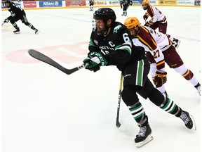 After captaining the NCAA's University of North Dakota Fighting Hawks for the past two seasons, defenceman Colton Poolman has signed with the Calgary Flames.