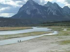 The North Saskatchewan River right below the Bighorn Dam.