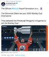 ICE CHIPS: Flames defenceman Rasmus Andersson fired the last shot in the Battle of Alberta for the 2019-20 campaign. Just minutes after the Oilers were eliminated Friday by the Chicago Blackhawks, bounced from the bubble in their own city, Andersson retweeted a post from a week ago from @EASPORTSNHL, revealing the Oilers had captured the Stanley Cup in their annual video-game simulation. Didn’t quite turn out that way, and the 23-year-old Andersson didn’t pass up this opportunity for one last jab at the arch-rivals.
