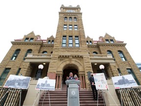 Calgary Mayor Naheed Nenshi speaks at the official reopening of CalgaryÕs Historic City Hall after its four year heritage rehabilitation on Tuesday, September 15, 2020.