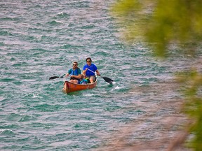 The Bow River in Calgary was perfect for paddling on Saturday, September 12, 2020.