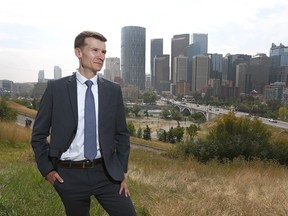 Jeromy Farkas poses at Rotary Park in Calgary on Wednesday, Sept. 16, 2020. Farkas announced that he will run for Mayor in the next civic election in October 2021.