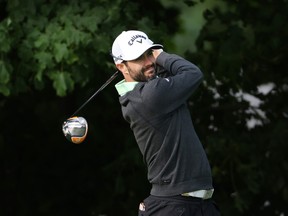 Canadian Adam Hadwin tees off during a practice round on Tuesday for the 120th U.S. Open Championship at Winged Foot Golf Club in Mamaroneck, N.Y.