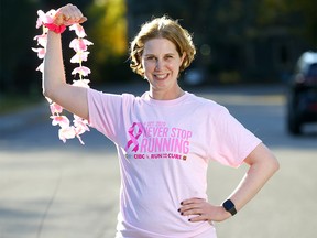 Cancer survivor Claire Kolman is ready for this weekend's Run for a Cure in Calgary on Wednesday, September 30, 2020.