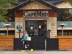 Cafe Med Restaurant & Shisha Lounge is one of three restaurants along 17th Avenue in Calgary that has been warned by Alberta Health Services for breaking COVID-19 protocols. The restaurant was photographed on Wednesday, Sept. 2, 2020.