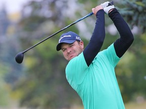 Albert Pistorius hits towards the18th green en route to tying for forth in the PGA Assistants' Championship of Canada at The Winston Golf Club in Calgary on Wednesday Sept. 19, 2018.  Gavin Young/Postmedia