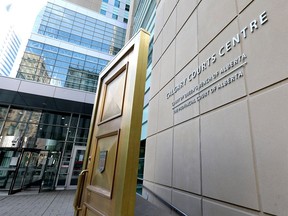 Main entrance to the Calgary Courts Centre.