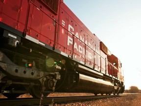 A CP Rail locomotive is see in this file image.