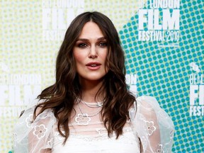 Actor Keira Knightley poses as she attends the European premiere of "Official Secrets" at the BFI London Film Festival 2019, in London, Britain, October 10, 2019.