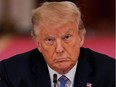 U.S. President Donald Trump hosts an event on reopening schools amid the coronavirus disease (COVID-19) pandemic in the East Room at the White House in Washington, July 7, 2020.