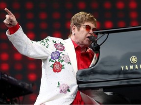 Musician Elton John performs at a concert in Twickenham in London, Britain June 3, 2017.