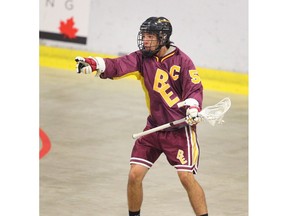 Brampton Excelsiors Jeff Teat is shown  during play against the Calgary Mountaineers in the Minto Cup at Max Bell arena in Calgary Friday, August 17, 2018. Jim Wells/Postmedia