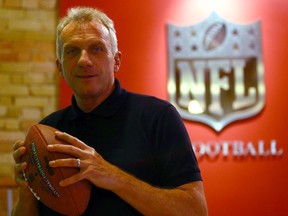 NFL Legend Joe Montana at the NHL Canada headquarters in Toronto, Ont. on Thursday September 4, 2014.