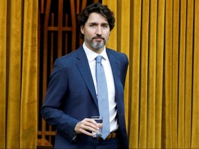 Prime Minister Justin Trudeau arrives to a meeting of the special committee on the COVID-19 pandemic in the House of Commons on Parliament Hill in Ottawa, May 13, 2020.