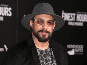 A.J. McLean attends the world premiere of 'The Finest Hours' held at the TCL Chinese Theatre in Hollywood.