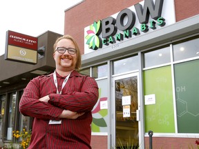 Bow Cannabis manager Jamie Ouellette is wary as the province will lift limits of cannabis store ownership in Alberta on Nov. 1 in Calgary on Tuesday, October 13, 2020.