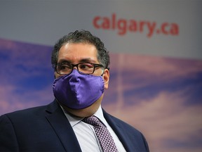 Calgary Mayor Naheed Nenshi urged Calgarians to increase their vigilance as COVID-19 numbers surge in the city. Nenshi spoke on Wednesday, October 28, 2020. 

Gavin Young/Postmedia