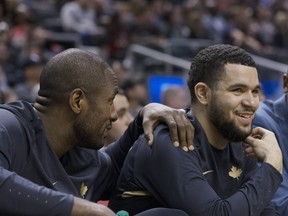 Raptors Serge Ibaka (left) and Fred VanVleet are free agents that should command a lot of interest from other teams this off-season.