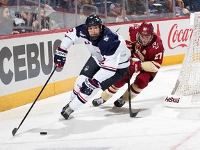 The Calgary Flames selected Yan Kuznetsov, a Russian defenceman who plays for the NCAA's University of Connecticut Huskies, in the second round of the 2020 NHL Draft.