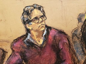 NXIVM leader Keith Raniere, facing charges including racketeering, sex trafficking and child pornography, appears in U.S. Federal Court in Brooklyn, New York, June 19, 2019.