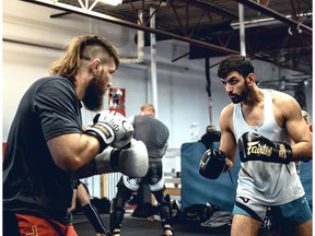 Tanner Boser, left, has signed a new four-fight deal with the UFC. Photo Supplied