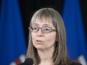 Alberta’s chief medical officer of health Dr. Deena Hinshaw provided, from Edmonton on Monday, November 23, 2020.