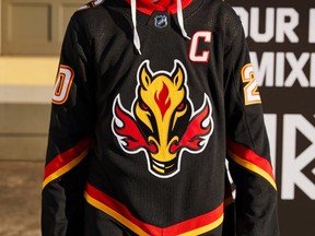 The Flames have brought back its flaming horse logo for the team's alternate jersey.