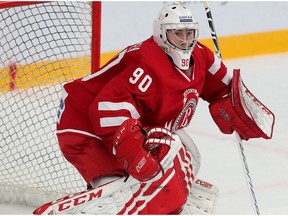 Russian goaltender Daniil Chechelev was the Calgary Flames' fourth-round pick in the 2020 NHL Draft.