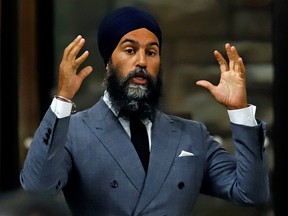 New Democratic Party leader Jagmeet Singh speaks in parliament during Question Period in Ottawa, Sept. 29, 2020.