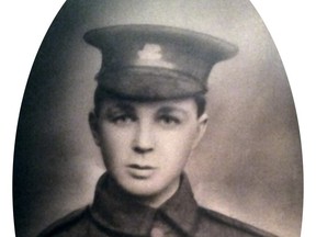 Pte. John Lambert of St. John's, a 17-year-old member of The Newfoundland Regiment, is shown in this handout image provided by Government of Canada National Defence.
