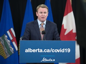 Minister of Health Tyler Shandro in Edmonton on Wednesday, Dec. 2, 2020.